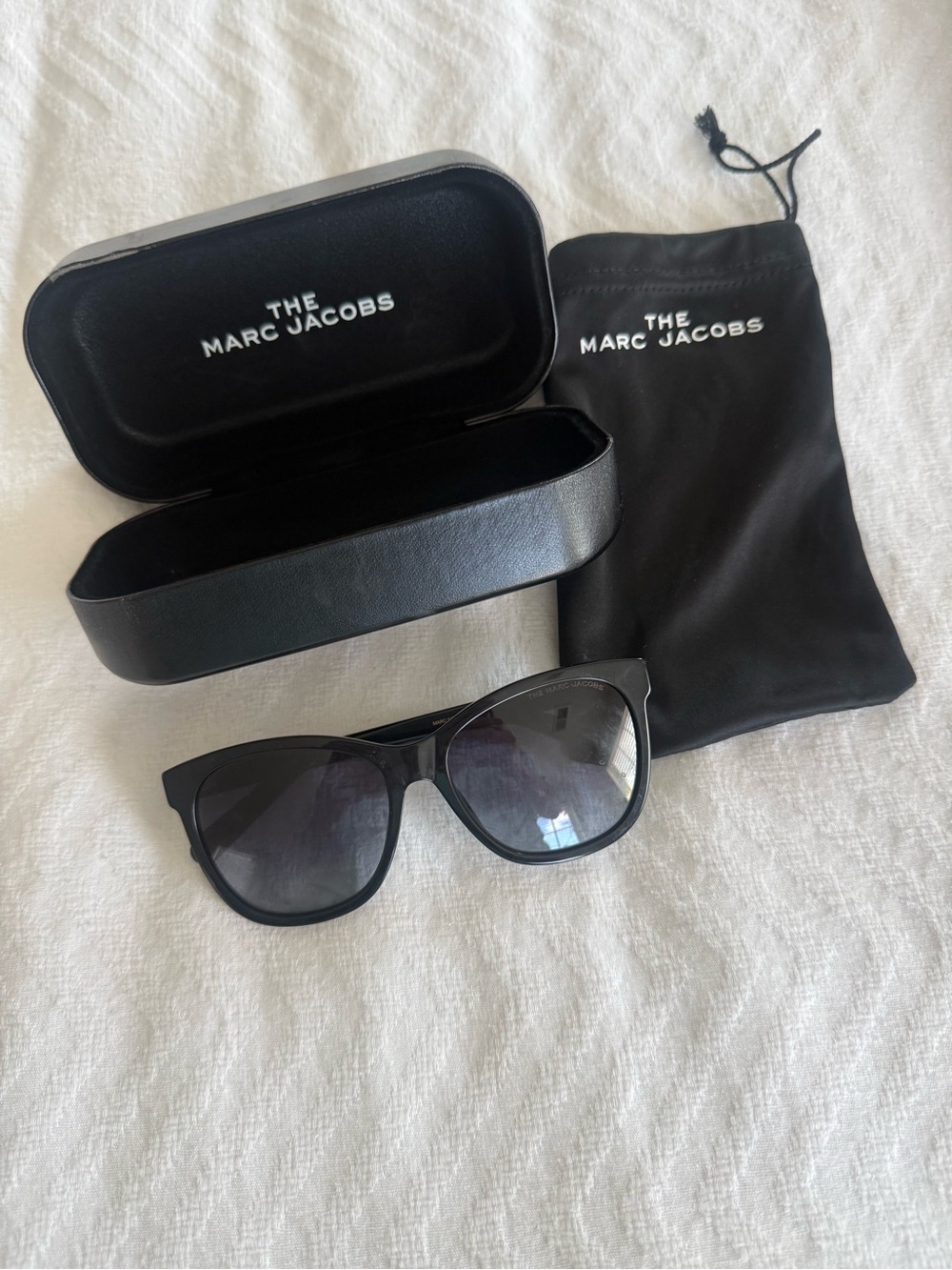Marc Jacobs Black Oversized Cat Eye Sunglasses